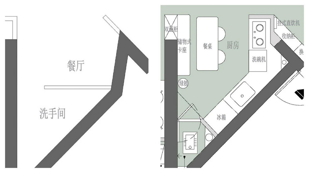 两房改三房！又双叒叕来了！房间不够厨房来凑，无中生有增一卫